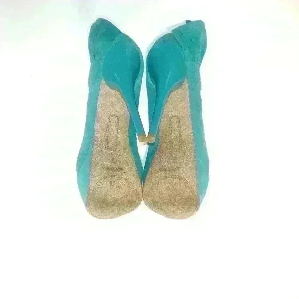 Dollhouse turquoise blue bowed stiletto - Picture 7 of 9